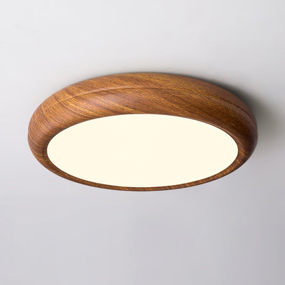 Ceiling Light | Round Wood Grain LED Design