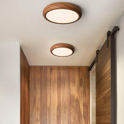 Ceiling Light | Round Wood Grain LED Design