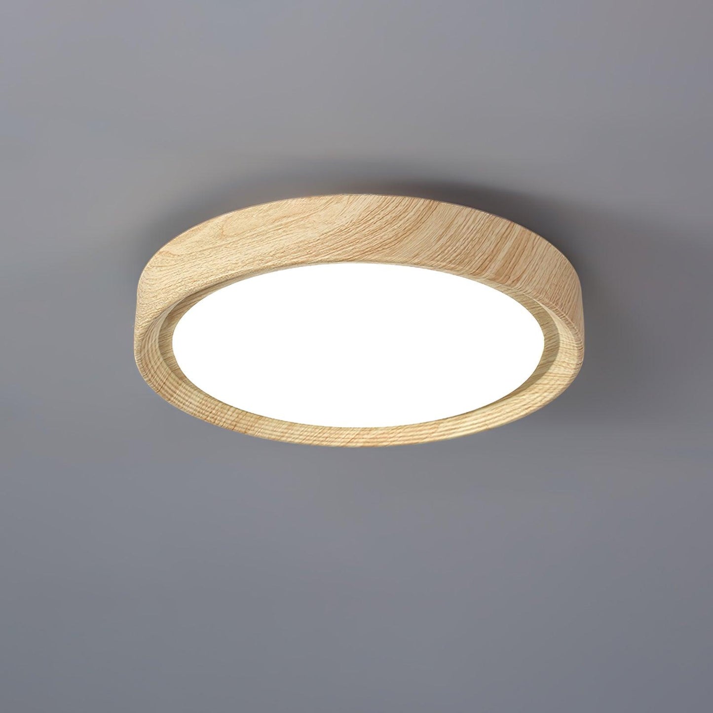 Ceiling Light | Round Wood Grain LED Design