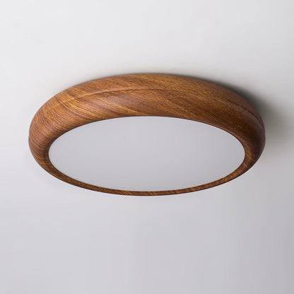 Ceiling Light | Round Wood Grain LED Design