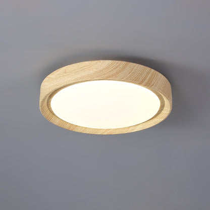 Ceiling Light | Round Wood Grain LED Design