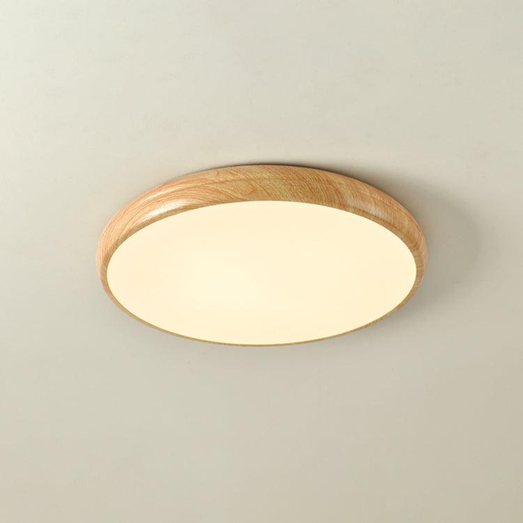 Ceiling Light | Round Wood Grain LED Design