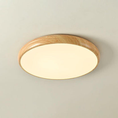 Ceiling Light | Round Wood Grain LED Design