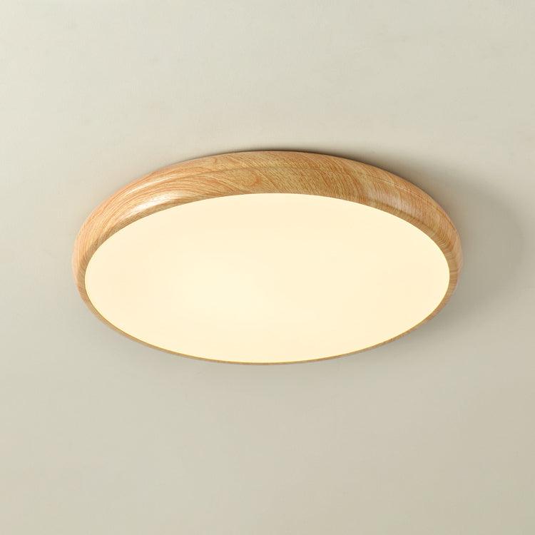 Ceiling Light | Round Wood Grain LED Design