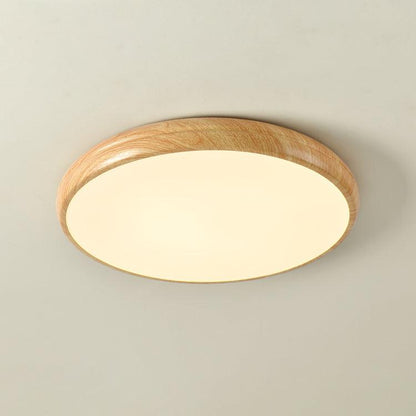 Ceiling Light | Round Wood Grain LED Design