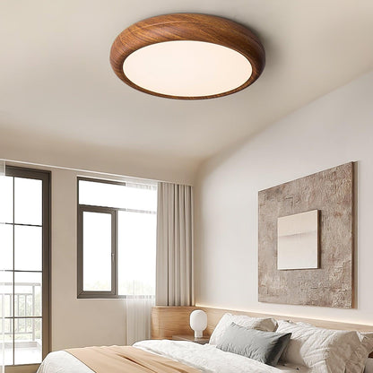 Ceiling Light | Round Wood Grain LED Design