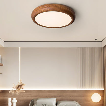 Ceiling Light | Round Wood Grain LED Design