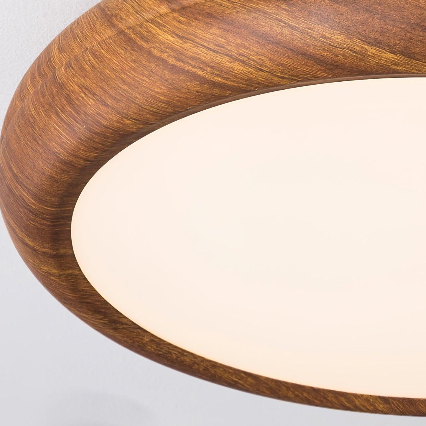 Ceiling Light | Round Wood Grain LED Design