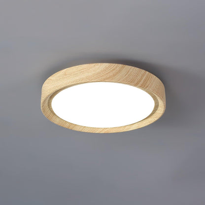 Ceiling Light | Round Wood Grain LED Design