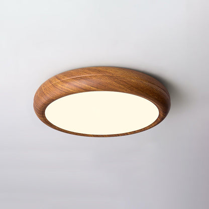 Ceiling Light | Round Wood Grain LED Design