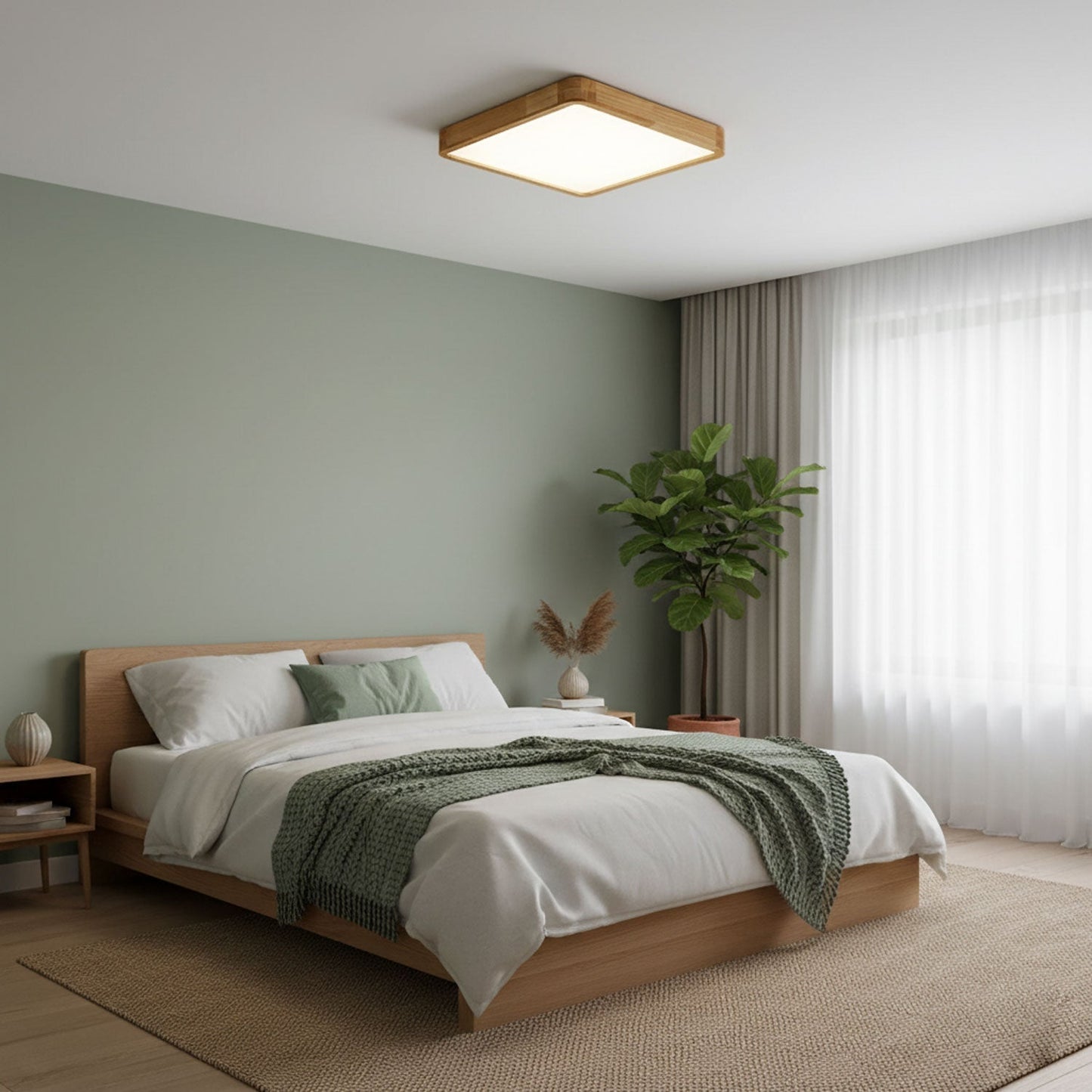 Ceiling Light | Bamboo Border Flush Mount Design
