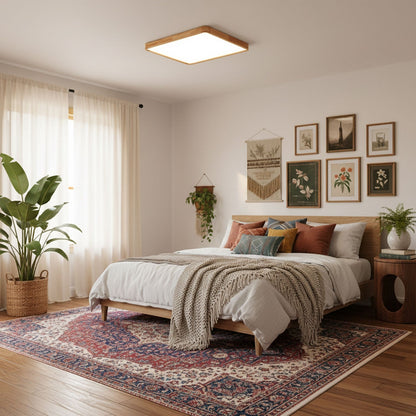 Ceiling Light | Bamboo Border Flush Mount Design