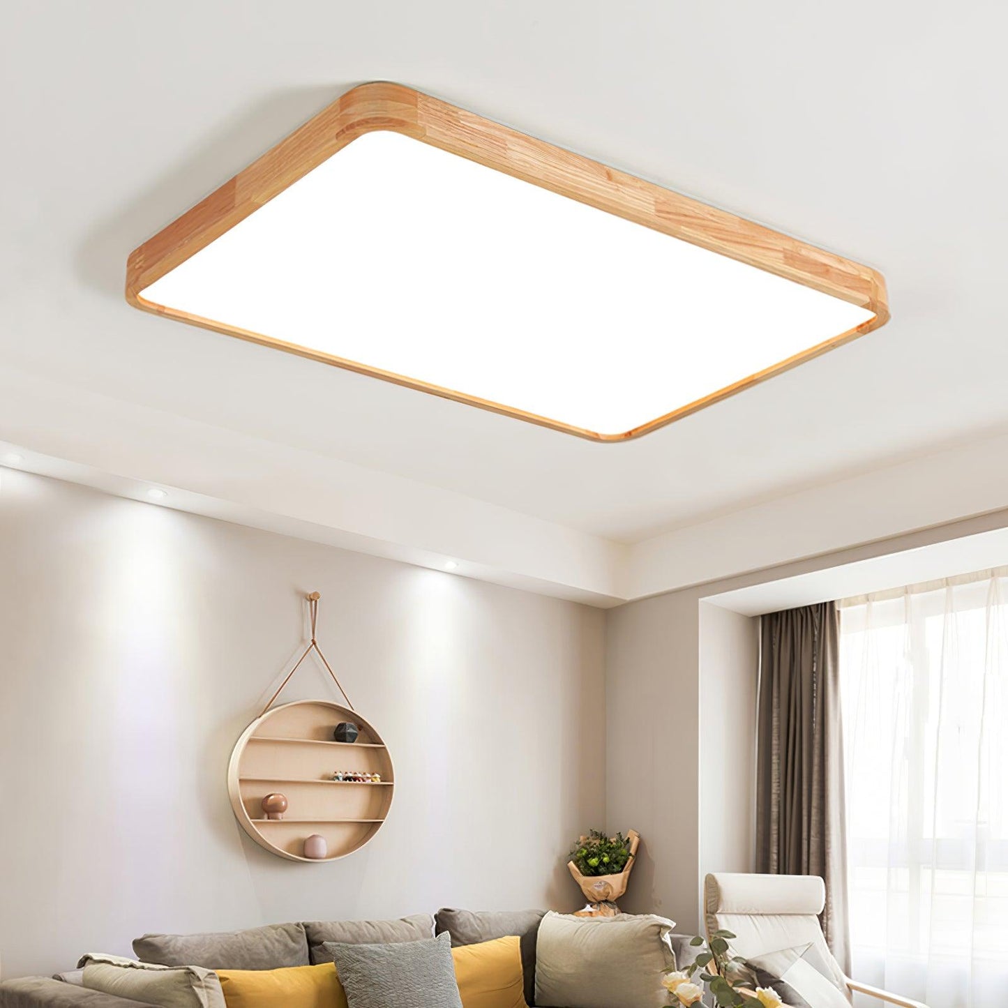 Ceiling Light | Bamboo Border Flush Mount Design