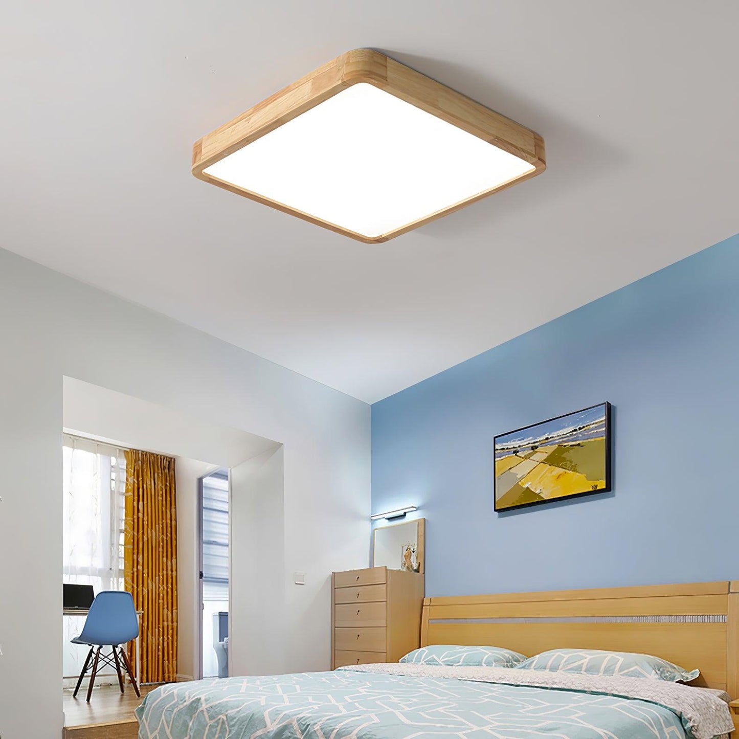 Ceiling Light | Bamboo Border Flush Mount Design