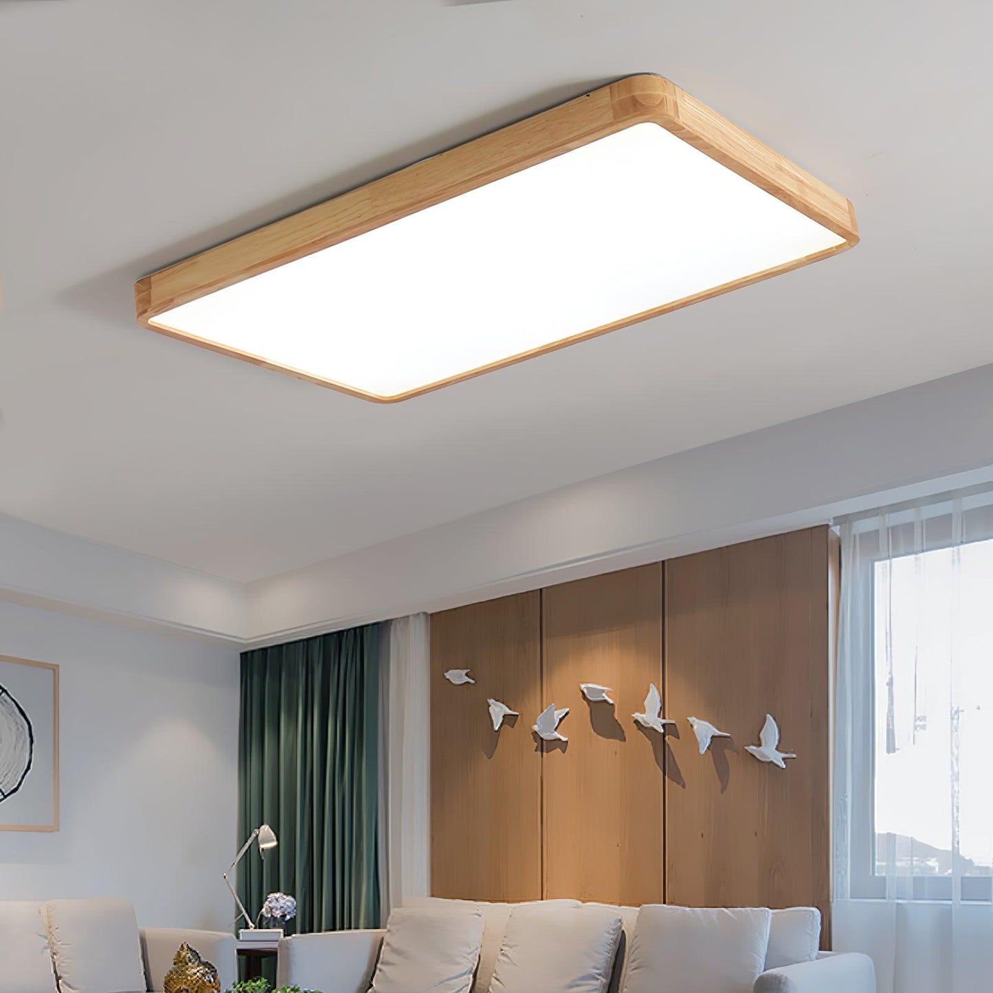 Ceiling Light | Bamboo Border Flush Mount Design