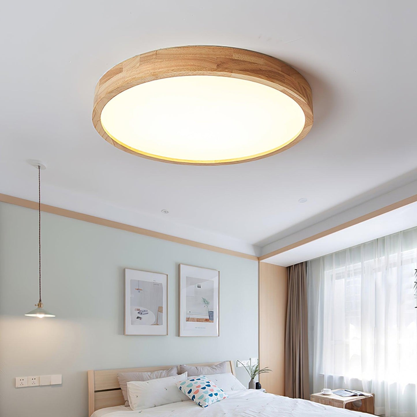 Ceiling Light | Bamboo Border Flush Mount Design