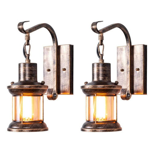 Wall Light | Vintage Bronze Lantern Sconce