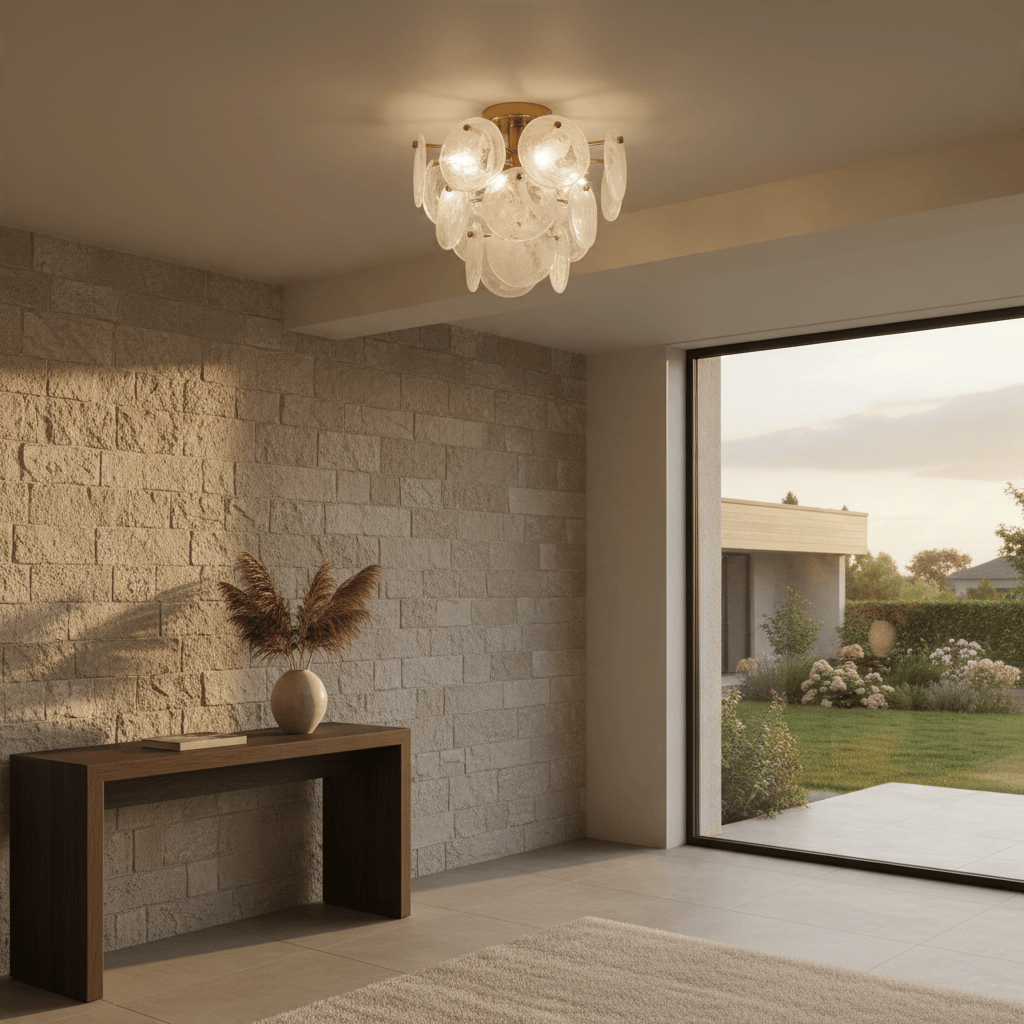Elvora Ceiling Light | Frosted Glass Petal Chandelier