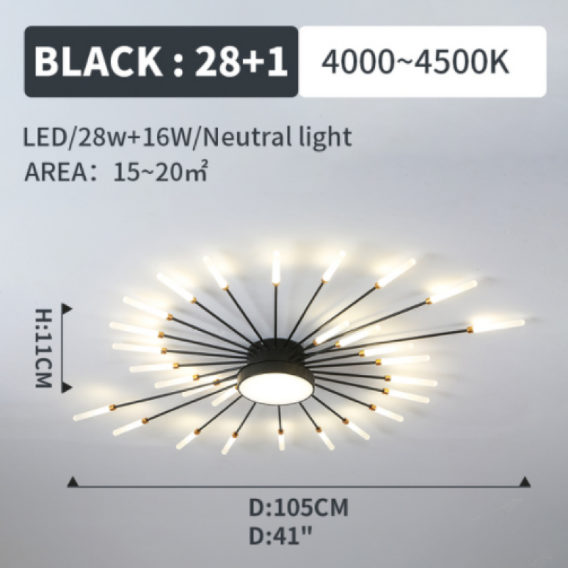 Ceiling Light | Sunburst Firework Design