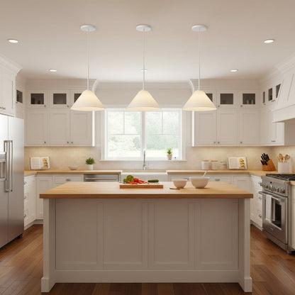 Pendant Light | Milk Glass Cone Design