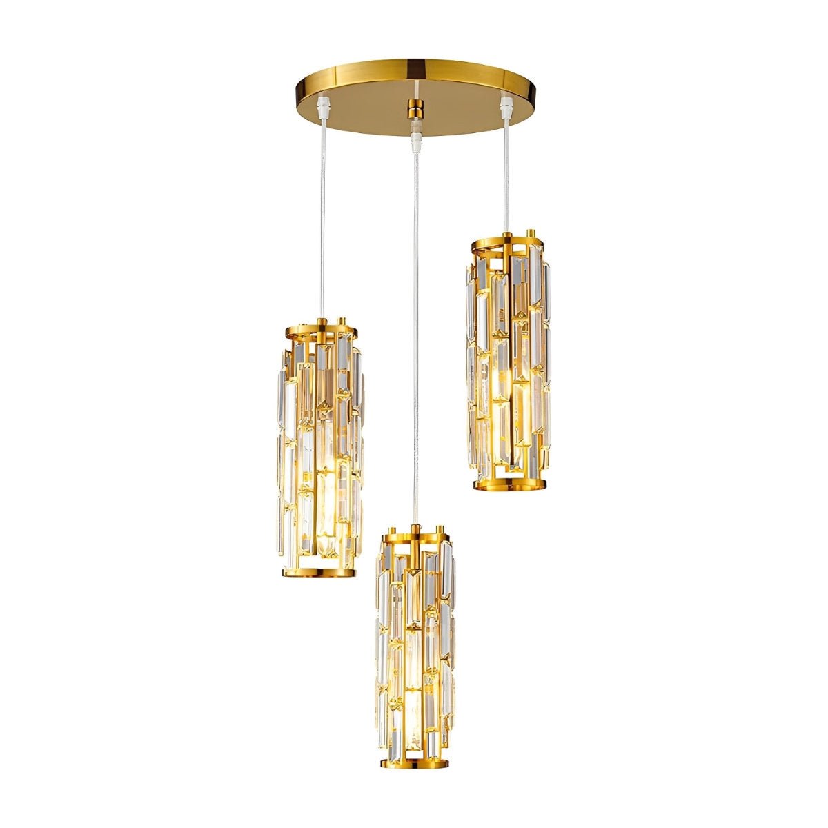 Pendant Light | Crystal Cylinder Cluster Design