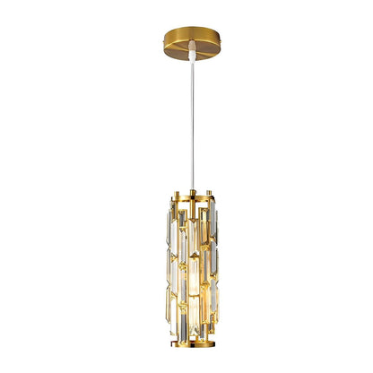 Pendant Light | Crystal Cylinder Cluster Design