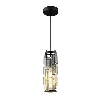 Pendant Light | Crystal Cylinder Cluster Design
