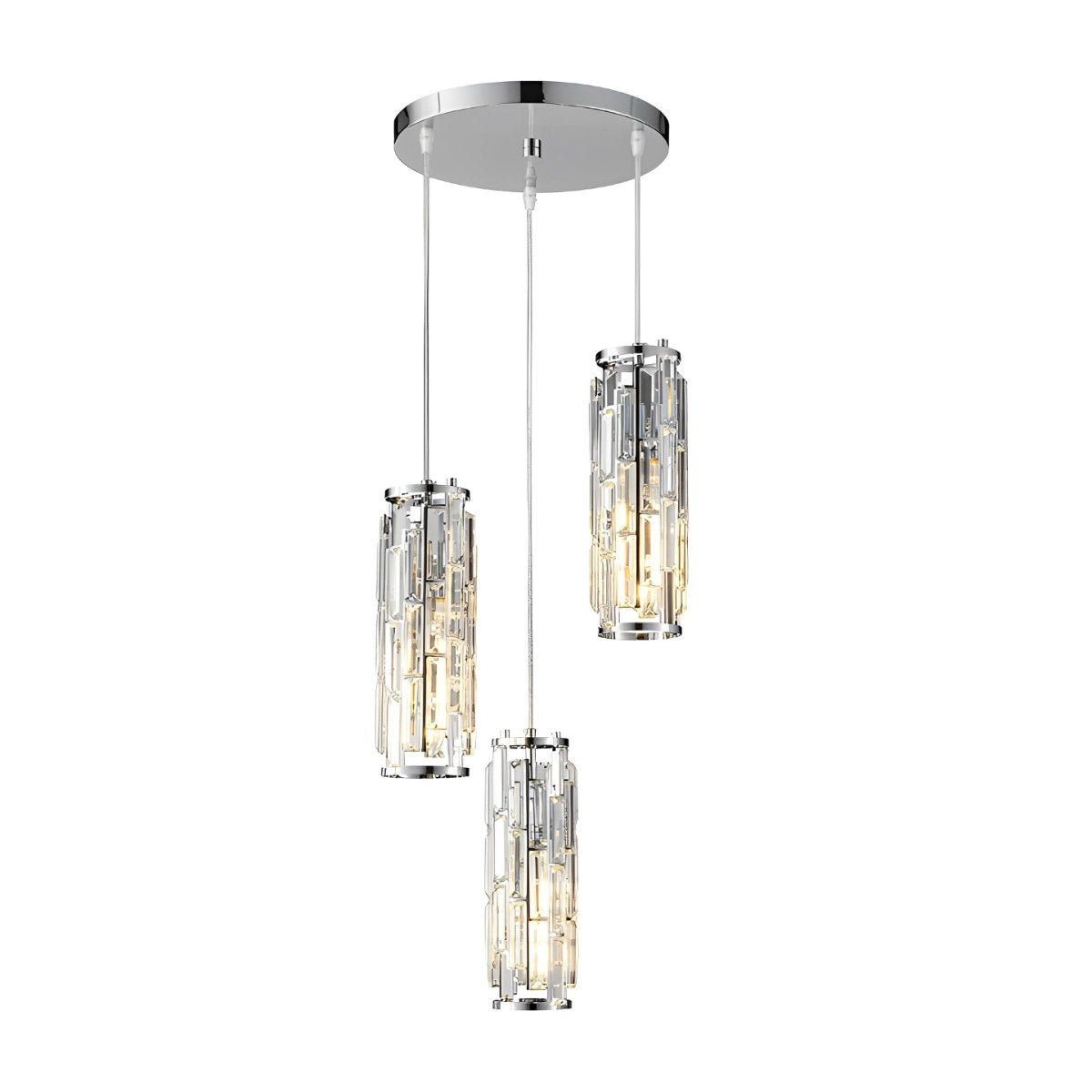 Pendant Light | Crystal Cylinder Cluster Design