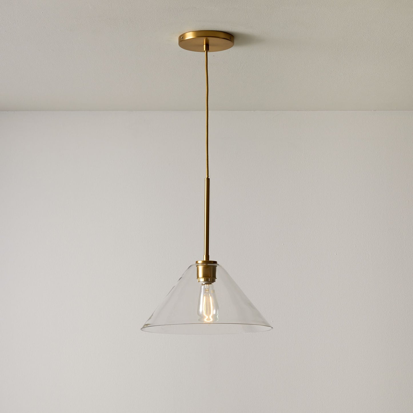 Pendant Light | Milk Glass Cone Design