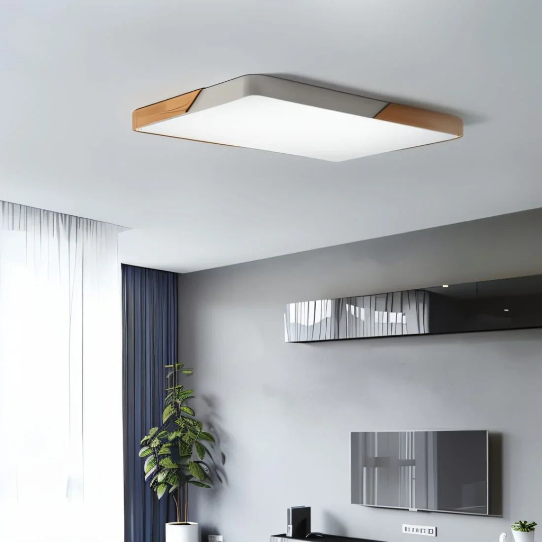Ceiling Light | Modern Square Flush Design