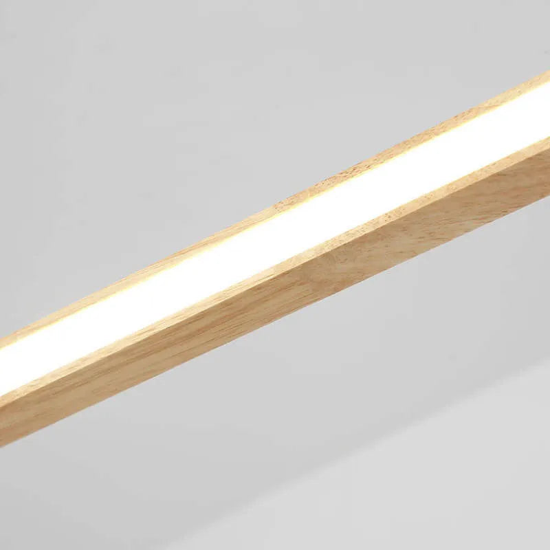 Pendant Light | Oval Wooden LED Bar Design