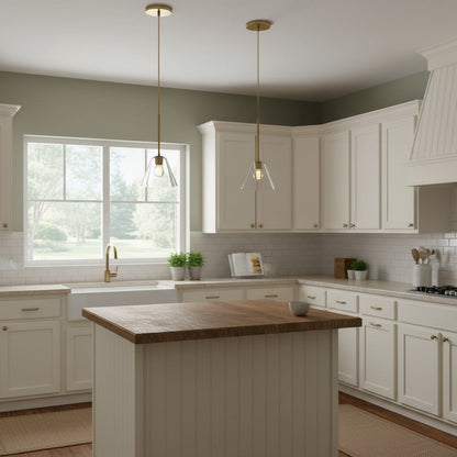 Pendant Light | Milk Glass Cone Design