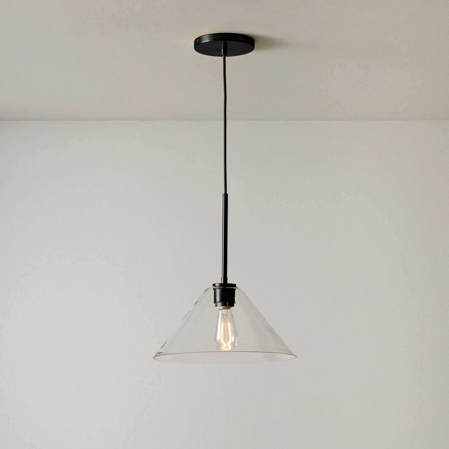 Pendant Light | Milk Glass Cone Design