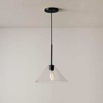 Pendant Light | Milk Glass Cone Design