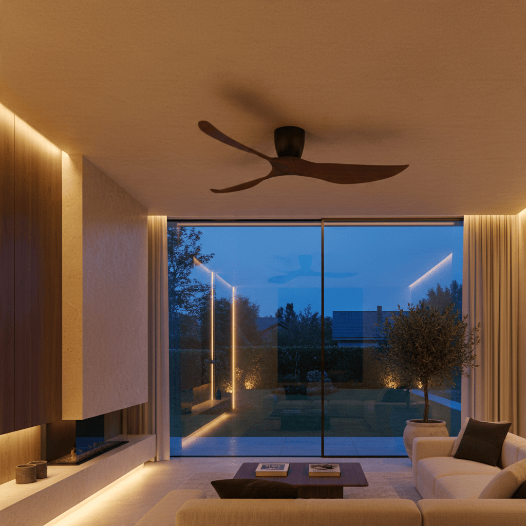Elvora Ceiling Fan | Sculptural Wing Blade Design