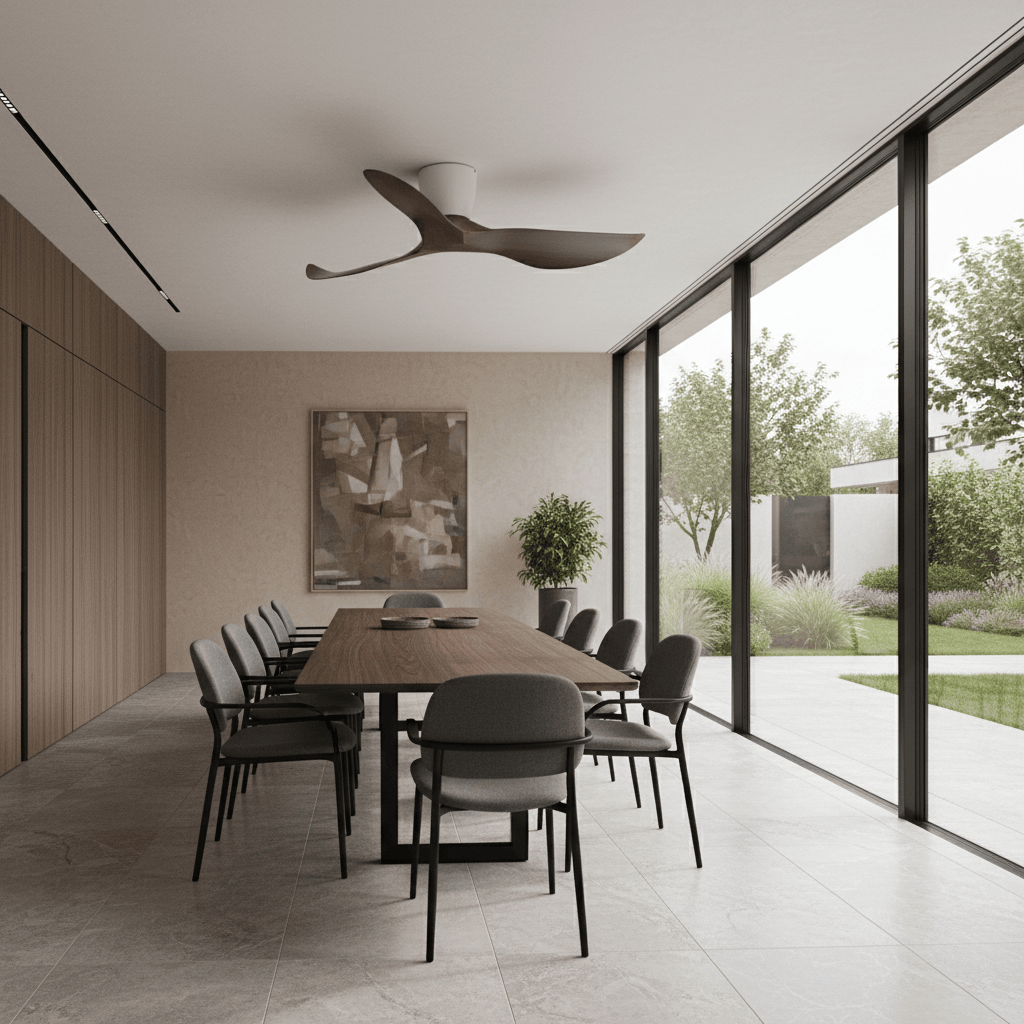 Elvora Ceiling Fan | Sculptural Wing Blade Design