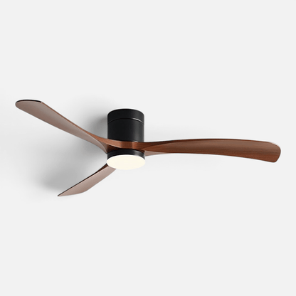 Elvora Ceiling Fan | Wooden Blade LED Light Design