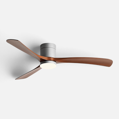 Elvora Ceiling Fan | Wooden Blade LED Light Design