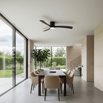Elvora Ceiling Fan | Wooden Blade LED Light Design