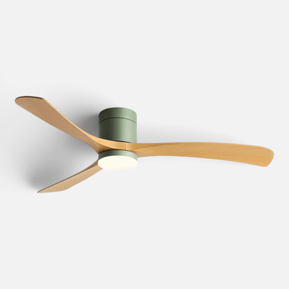 Elvora Ceiling Fan | Wooden Blade LED Light Design