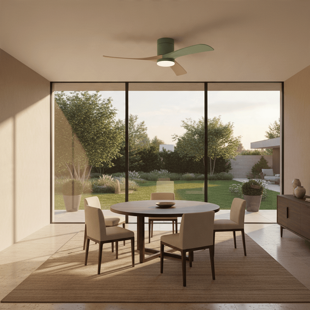 Elvora Ceiling Fan | Wooden Blade LED Light Design