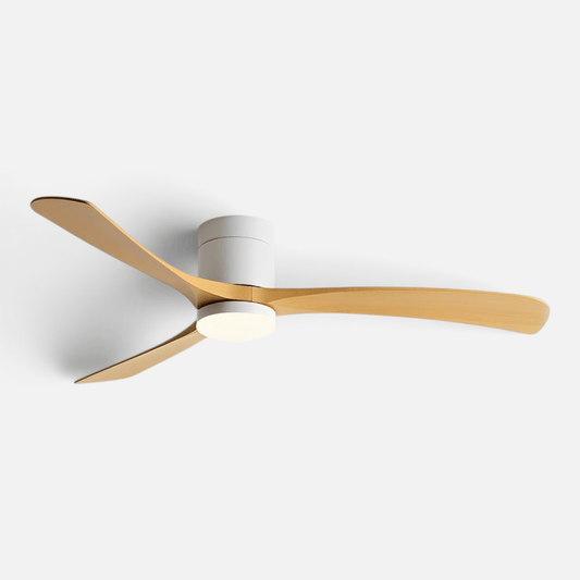 Elvora Ceiling Fan | Wooden Blade LED Light Design