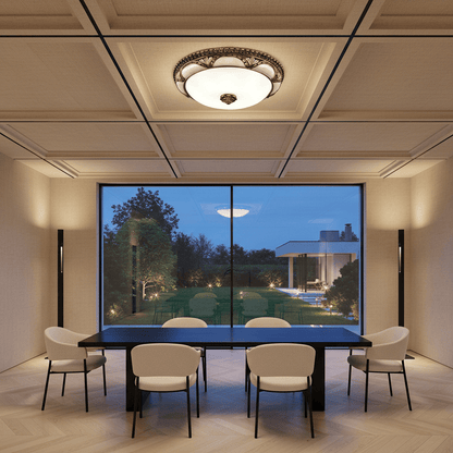 Elvora Ceiling Light | Antique Brass Dome Design