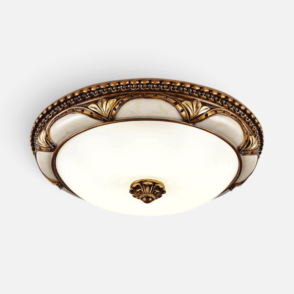 Elvora Ceiling Light | Antique Brass Dome Design