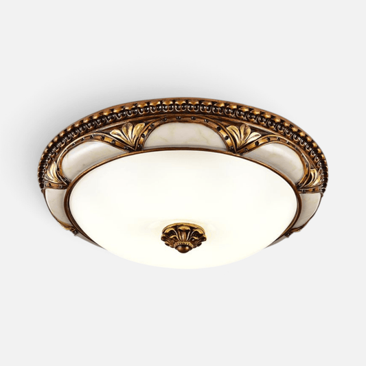 Elvora Ceiling Light | Antique Brass Dome Design