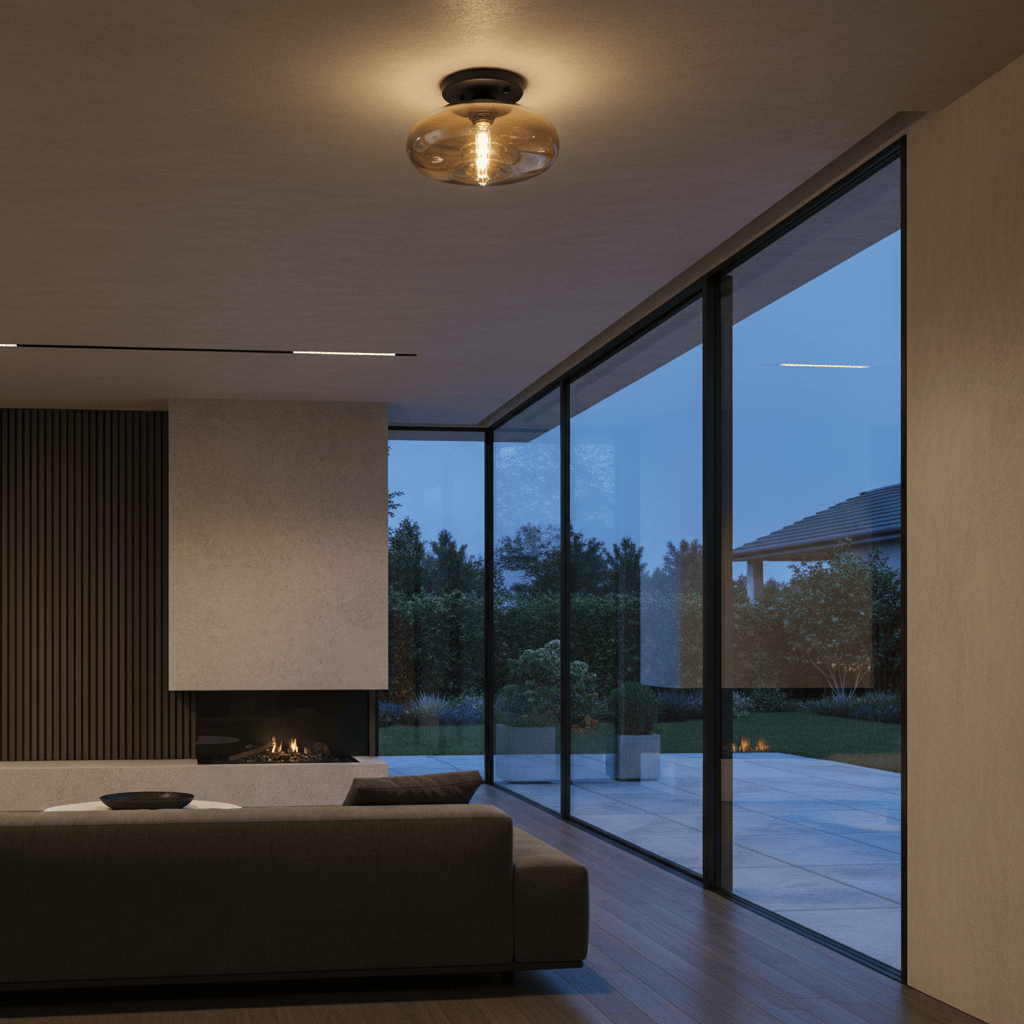 Elvora Ceiling Light | Art Deco Glass Globe Design