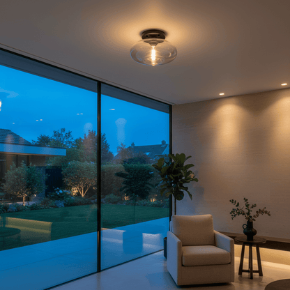 Elvora Ceiling Light | Art Deco Glass Globe Design