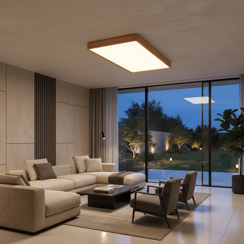 Elvora Ceiling Light | Bamboo Border Flush Mount Design