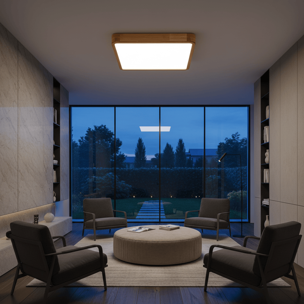 Elvora Ceiling Light | Bamboo Border Flush Mount Design