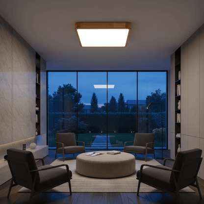 Elvora Ceiling Light | Bamboo Border Flush Mount Design